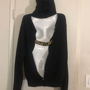 LF brand black open back hoodie XS casual streetwear school
